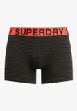 Superdry BOXER TRIPLE PACK Heren Onderbroek - Khaki Stripe/Khaki Grit/Black