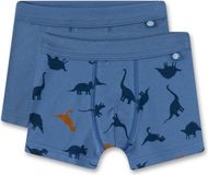 Sanetta Boxershorts Set van 2 Blauw Katoen/Elastaan Printopdruk Kinderen Maat 128