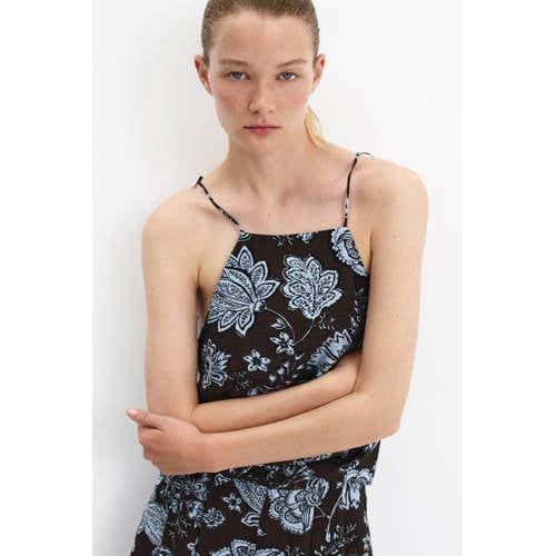 Mango gebloemde top - bruin