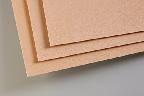 Clairefontaine 696012C Paquet Papier Pastelmat - 5 Feuilles Carte Spéciale pour Pastels Secs - A3 29,7x42 cm 360g - Sienne