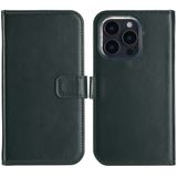 Selencia Echt Leren Bookcase voor de Apple iPhone 16 Pro Max - Groen