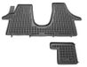 REZAW PLAST 200109 Jeu de tapis de sol Caoutchouc, avant et arrière, noir