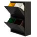 WELL HOME MOBILIARIO & DECORACIÓN vuilnisemmer en recycling, metaal, 4 vakken, 4 x 17 l (68 l), mat zwart