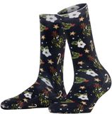 Burlington Fancy Christmas gedessineerd katoen sokken dames blauw - maat 36-41