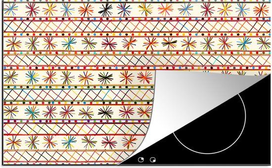 KitchenYeah® Inductie beschermer 77x51 cm - Regenboog - Zuid-Amerika - Inductiebeschermer