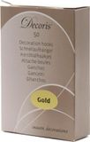 Decoris Kerstbalhaakjes - 50x - goud - 3.5 cm