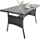 Merkloos Tuintafel - 100x70x60 cm - grijs