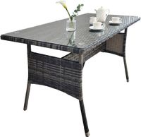 Merkloos Tuintafel - 100x70x60 cm - grijs
