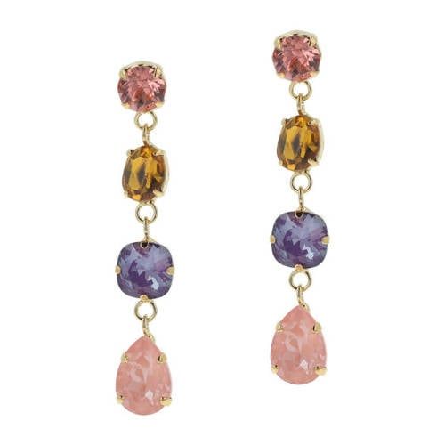 Otazu gold plated oorbellen met Swarovski kristallen CLA135070 Pink