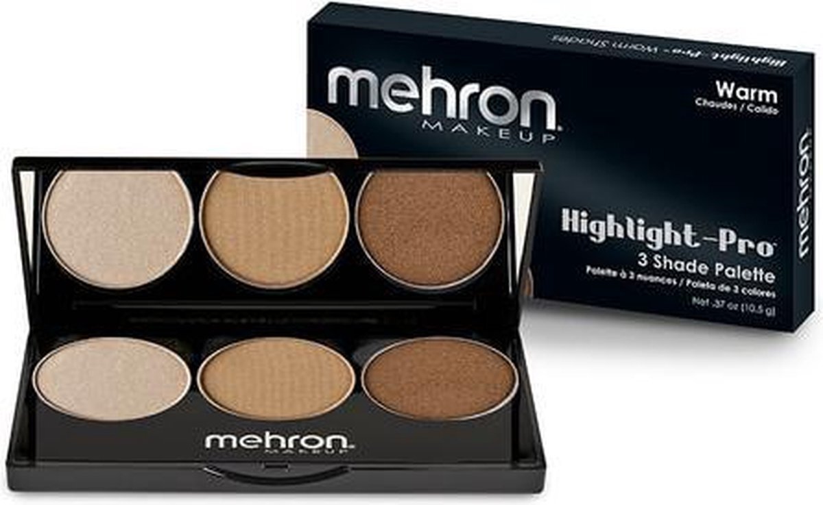 Mehron Professional Make-up Artist Highlighter Palet 3 kleuren - Warm