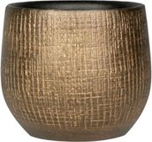 Ter Steege Plantenpot - Keramiek - Goud - Metaal Look - D15 x H13 cm