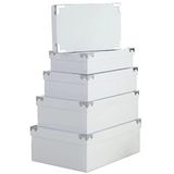 Set Icecat Set van 5 dozen, gevoerd met metalen randen