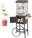 VEVOR Popcornmachine met Kar 800W Popcornmaker 48 Kopjes Zwart