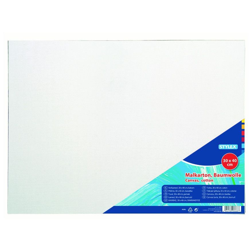 Stylex 28668 Schilderdoek - 30x40cm - Katoen - Wit