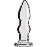Sinful Groove Plug Anal en Verre Large 13,3 cm - Transparent