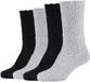 Camano Sokken, Comfortabel, Zacht, Zonder Druk, Merksokken, Unisex, Winter, Warm, Gezellig, Modieus, Stijlvol, Casual, Voetcomfort, 4 Paar, Zwart Mix, Maat 39-42, Polyester