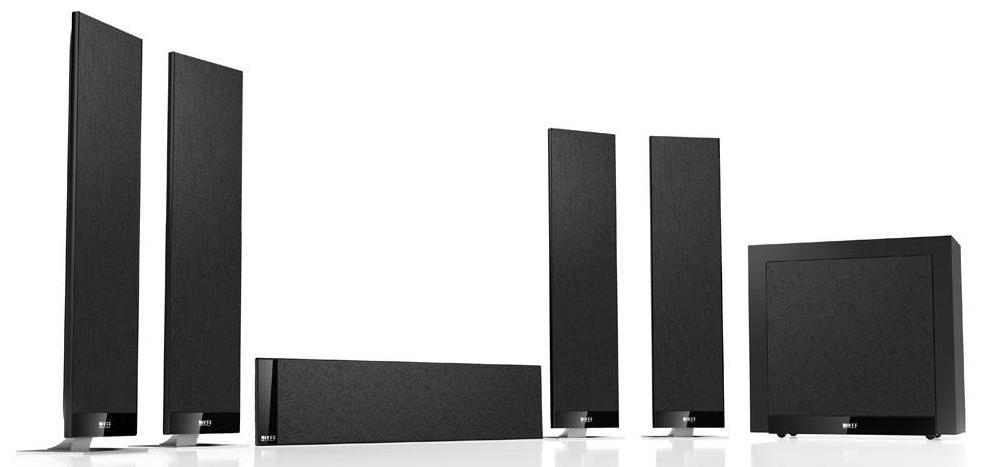 KEF T305 surround set / zwart