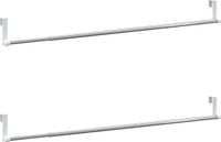 Merkloos vidaXL Gordijnrails 2 st 60-105 cm aluminium wit en zilverkleurig