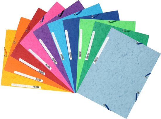 EXACOMPTA hoekspanmap, DIN A4, karton, kleuren assorti