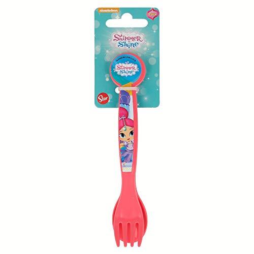 stor 2 stuks Pp Cutlery Set met Cardboard Shimmer and Shine Palace - bestek, Unisex