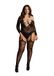 Le Desir Le Désir - Bodystocking met Kruisbanden en Jarretels Queen size - Zwart