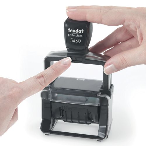 Trodat 5253 Custom Self-Inking Stamp, Steel, 27 x 48 mm, Black