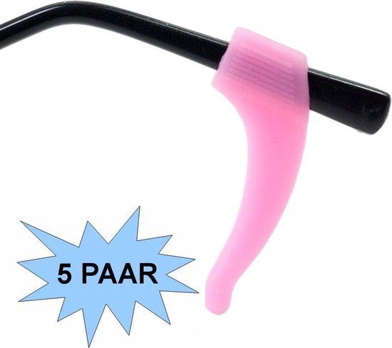 Fako Bijoux® - Anti-slip Brilhaakjes - Siliconen - Roze - 5 paar