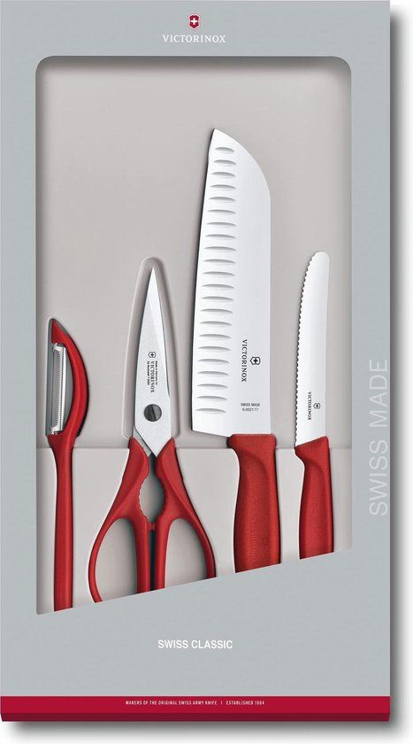 Victorinox Swiss Classic Kitchen Set - 4 pieces - Red