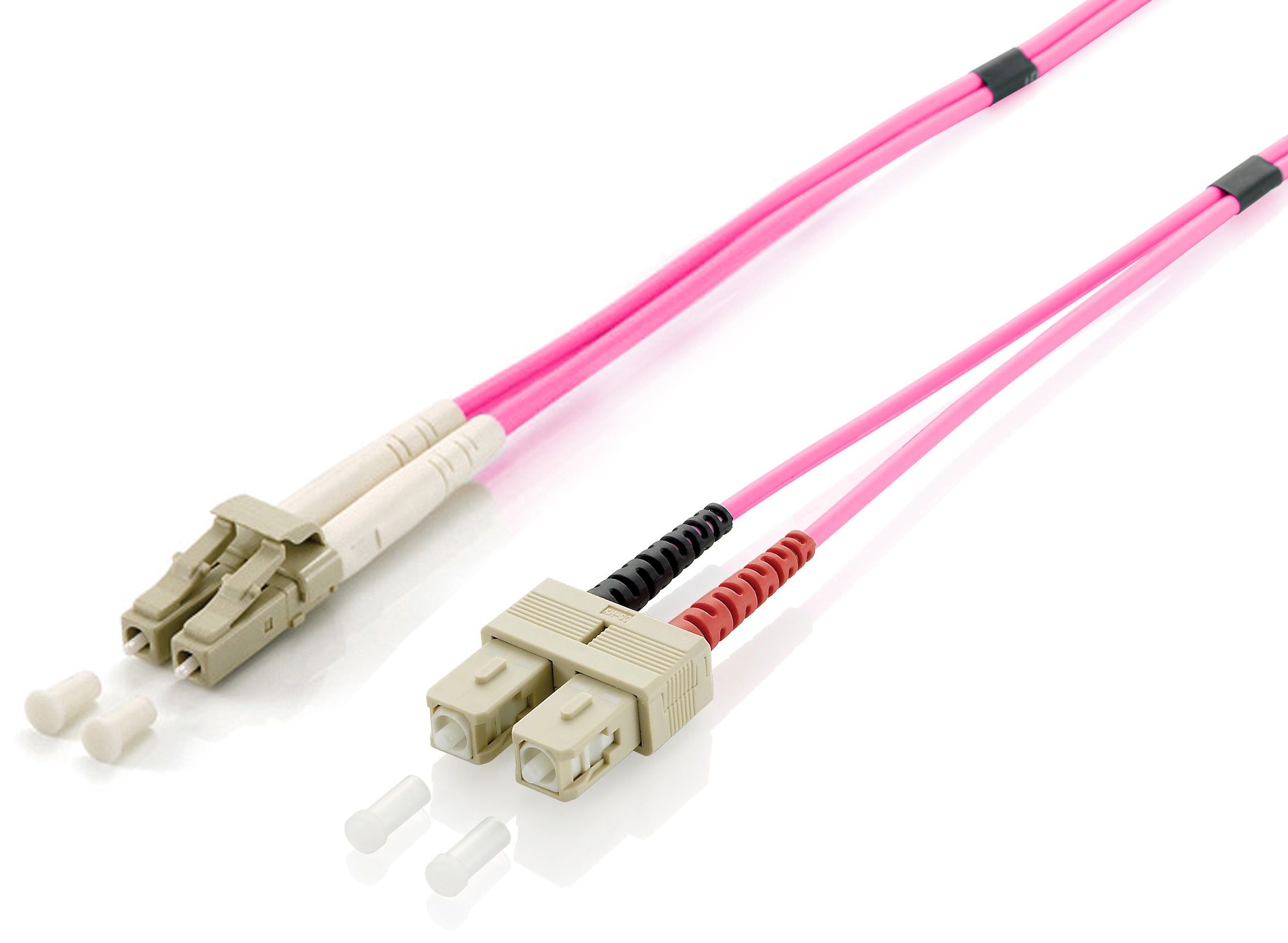Equip LC/SC Fiber Optic Patch Cable - OM4 - 1m