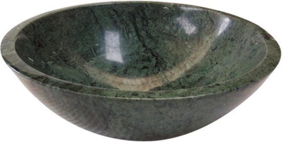 Saniclass Pesca Indian Green waskom 43x43x13.5cm rond marmer groen BMSB-014