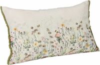 LOBERON Kussenhoes Yseline crème/bont gekleurd 50x30 cm Linnen