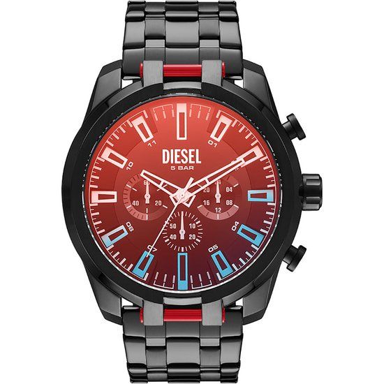 Diesel Split DZ4589 Herenhorloge 51 mm - Zwart - Staal - Quartz - 5 ATM