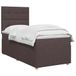 vidaXL Lit boxspring avec matelas Marron foncé 100 x 200 cm Tissu