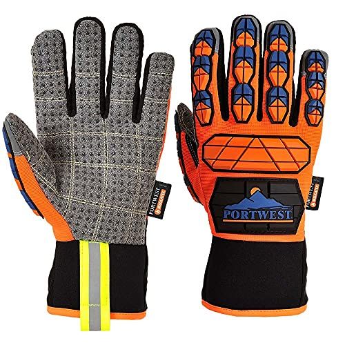 Portwest A726 Aqua-Seal Pro Handschoen - L - Oranje/Blauw