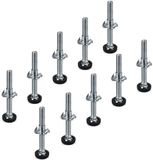 Sotech S&O Handelsgesellschaft mbH Set van 10 Verstelschroeven M8 x 70 mm met inslagmoer en kunststof voet