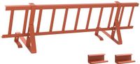 vidaXL - Dak - sneeuwbeschermer - Rood - 800 x 29,5 x 34,5 cm - Staal