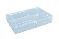 hünersdorff Assortimentsdoos: stabiele sorteerbox (PS-Classic-Flex, hoog) zonder vakverdeling, glashelder, sorteerbak-afmetingen: T225 x B335 x H73 mm, Made in Germany