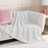 Juicy Couture Massief pluche 50 "X70" plaid deken, wit