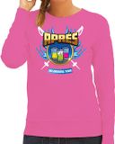 Bellatio Decorations Apres ski sweater/trui dames - apres ski drinking team - roze - wintersport XXL