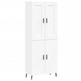 VidaXL Hoge Kast 69,5x34x180 cm Bewerkt Hout Wit