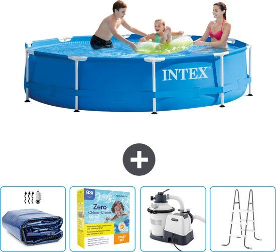 Intex Rond Frame Zwembad - 305 x 76 cm - Blauw - Compleet Pakket