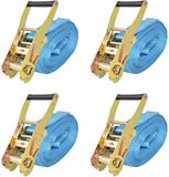 vidaXL Spanbanden 4 ton 8mx50mm blauw 4 st
