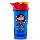 Shieldmixer Hero Pro Classic Shaker Wonder Woman Mini - BPA-vrij - Gym Accessoires - Eiwit-Shaker - Fitness Drinkfles - Blauw - 700ml