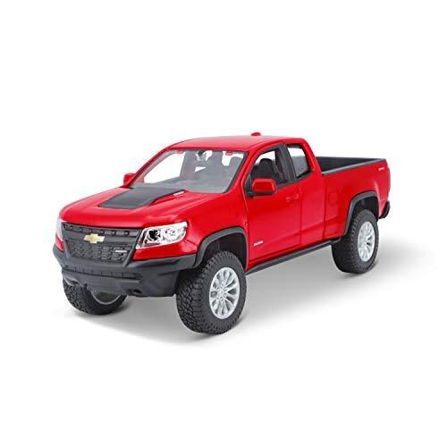 Bauer Spielwaren Maisto Chevrolet Colorado ZR2 (2017): modelauto op schaal 1:27, deuren om te openen, 20 cm, rood (531517)