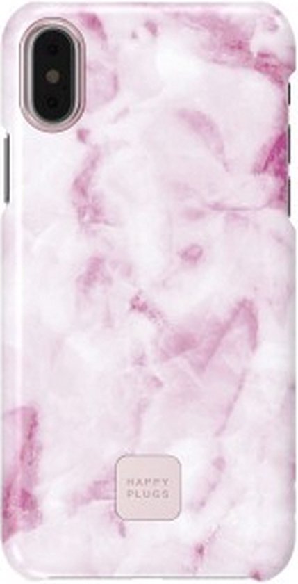 Happy Plugs Slim Case voor Apple iPhone X Pink Marble