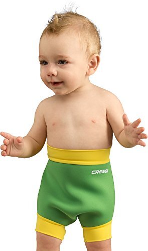 Cressi Uniseks zwemluier voor kinderen, uniseks, ademend, groen/geel, medium/3-8 maanden