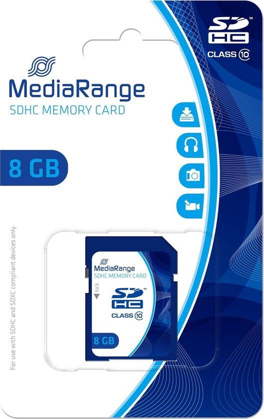MediaRange SDHC - 8 GB - Class 10 - SD-kaart