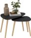 Homcom Set de tables basses MDF noir 59,5x39,5x45cm
