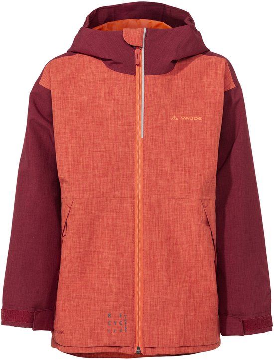 VAUDE Kids Hylax 2L Jacket, Jas, Regenjas, Outdoorjas, Waterdicht, Kinderen, Unisex, Maat 122, Hotchili, Gerecycled Polyester, Lente/Zomer 2023