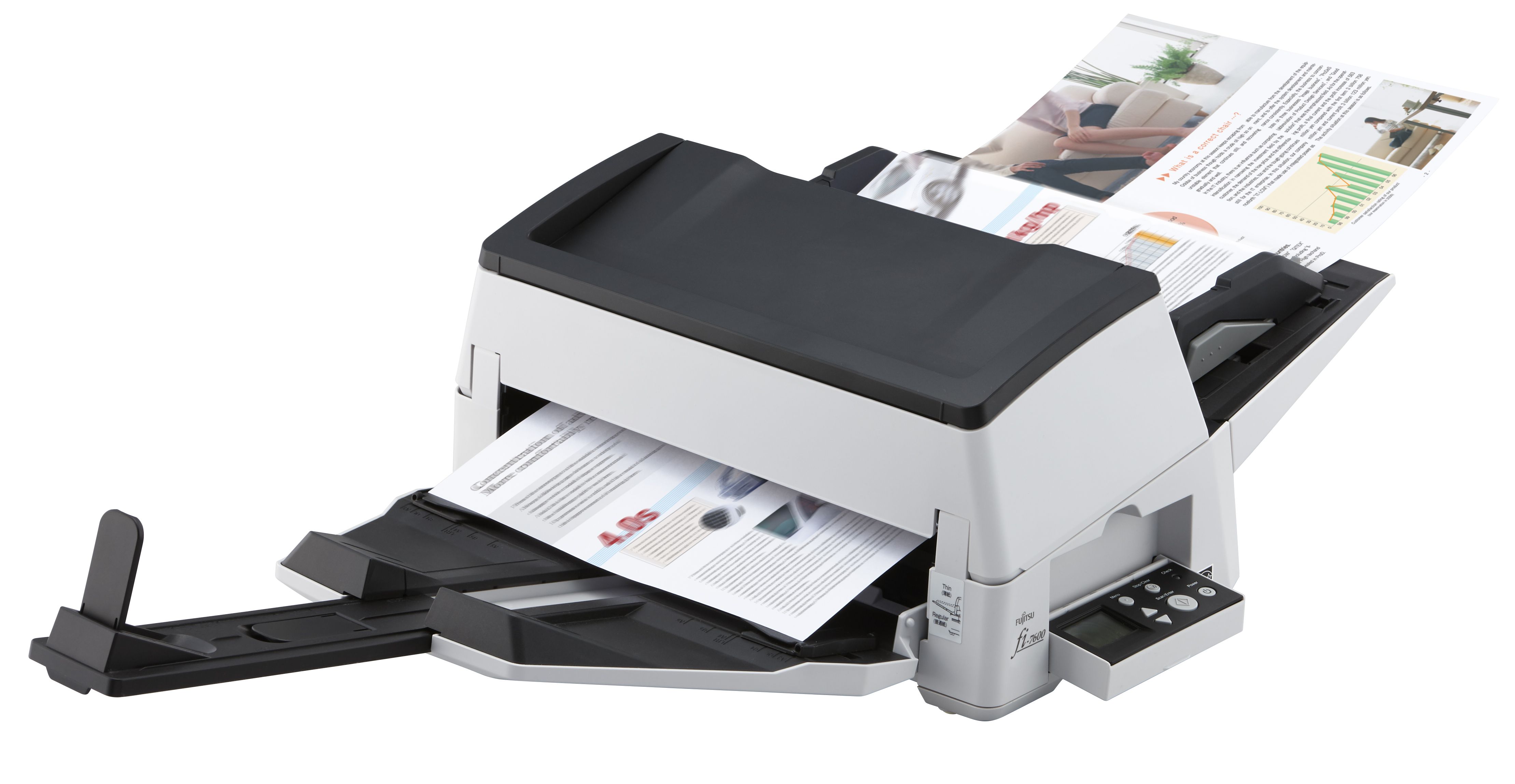 Fujitsu fi-7600 - Scanner - A3 - 600 x 600 dpi - Zwart, Wit
